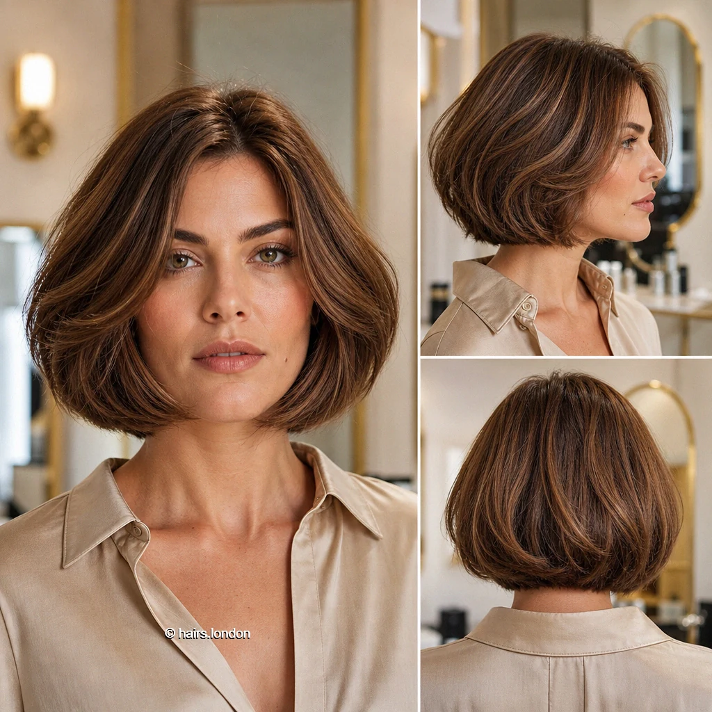 20 Rounded and Layered Bob Haircuts for a Shape That Moves Warm Balanced Bob