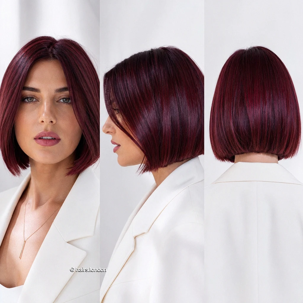 18 Red Bob Haircuts, From Tousled Copper to Sleek Burgundy Wine Aline Bob