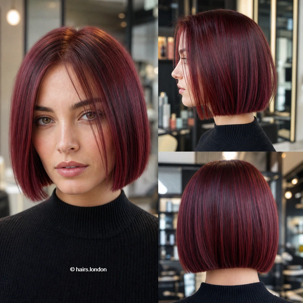 Wine Blunt Bob