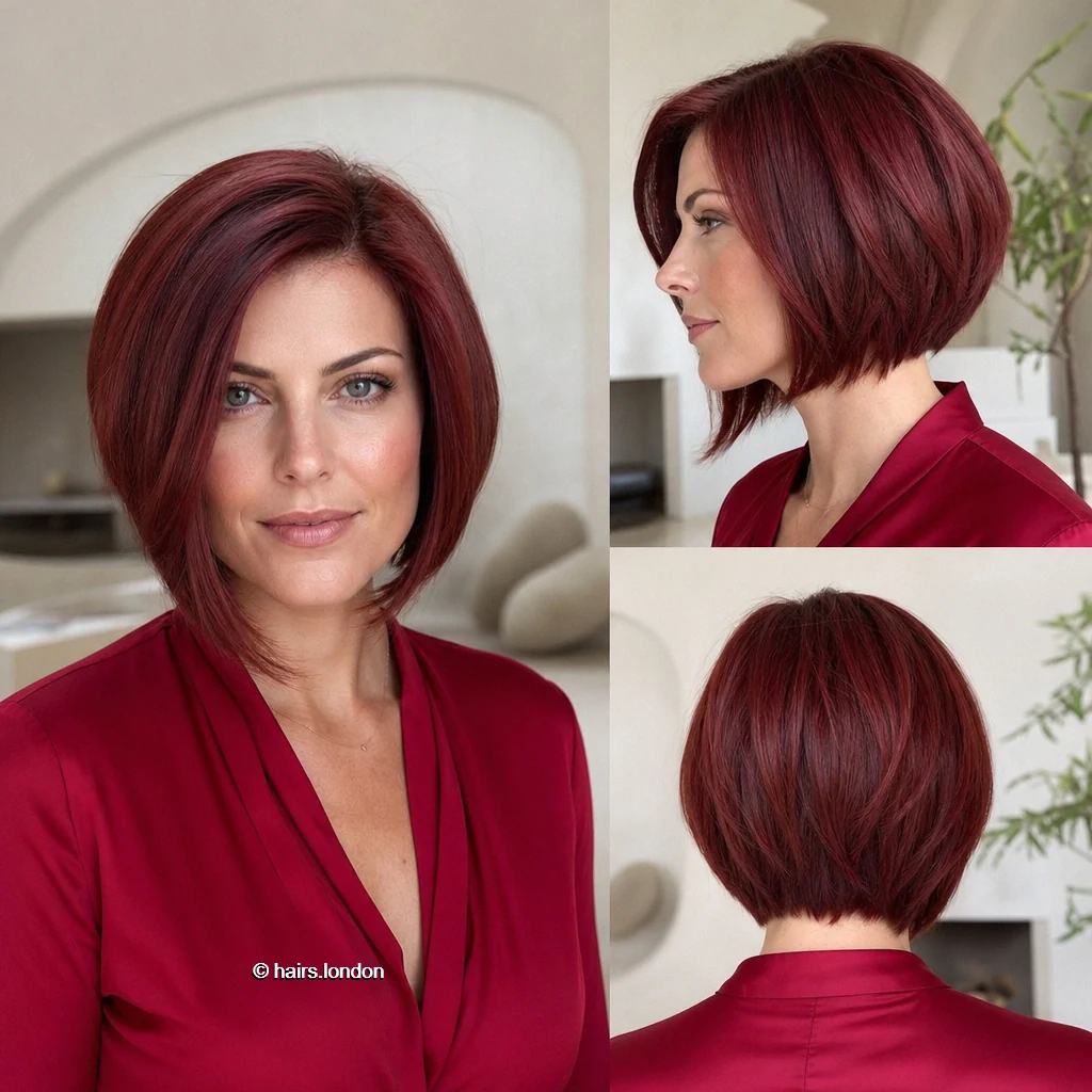 Wine Rounded Bob